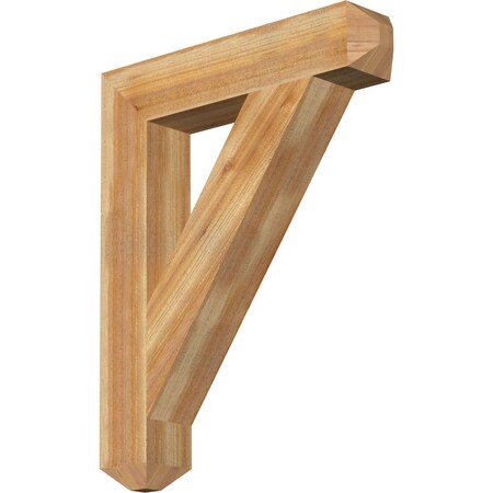 Ekena Millwork Traditional Craftsman Rough Sawn Bracket, Western Red Cedar, 6"W x 32"D x 40"H BKT06X32X40TRA04RWR